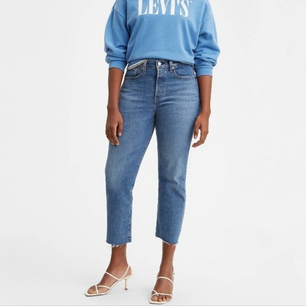 Levi's Blue Cropped Ankle Jeans